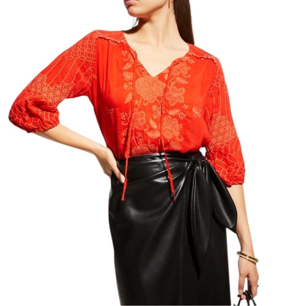 Johnny Was Vibrant Jolie Selina Embroidered Tunic
